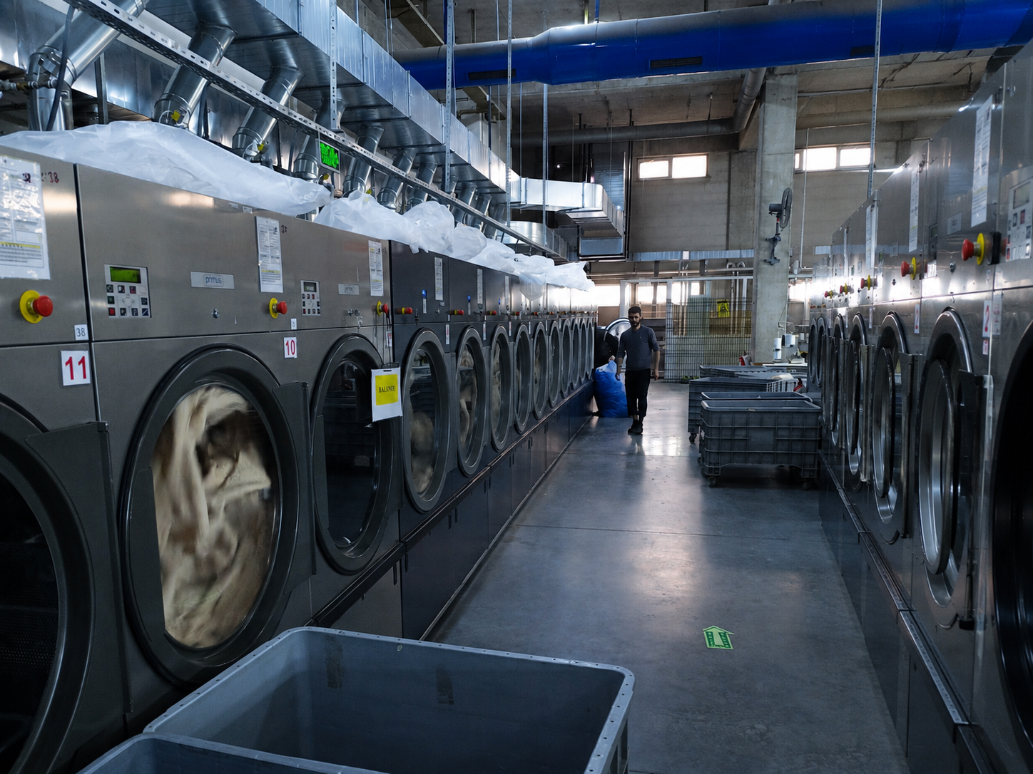 Kompletne systemy pralni przemysłowych